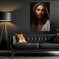 Contemplative Gaze of Sacred Wisdom, Jesus Christian Canvas Painting, Xmas Wall Art Decor - Christmas Poster Gift