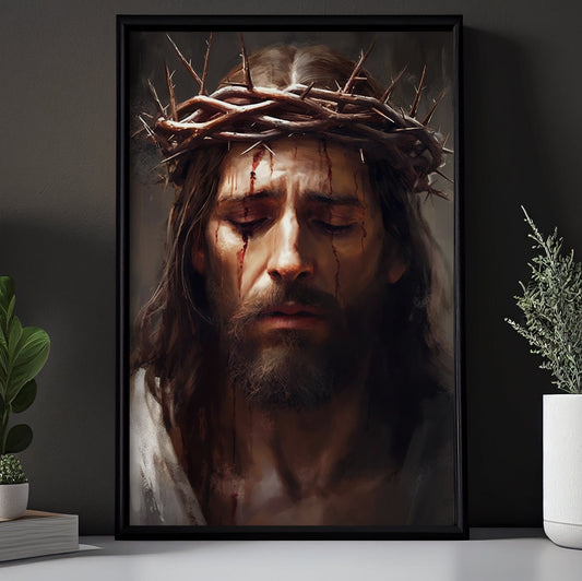 Sorrow of the Divine, Jesus Christian Canvas Painting, Xmas Wall Art Decor - Christmas Poster Gift