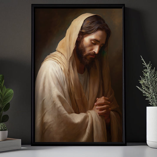 Reflection of Sacred Solace, Jesus Christian Canvas Painting, Xmas Wall Art Decor - Christmas Poster Gift