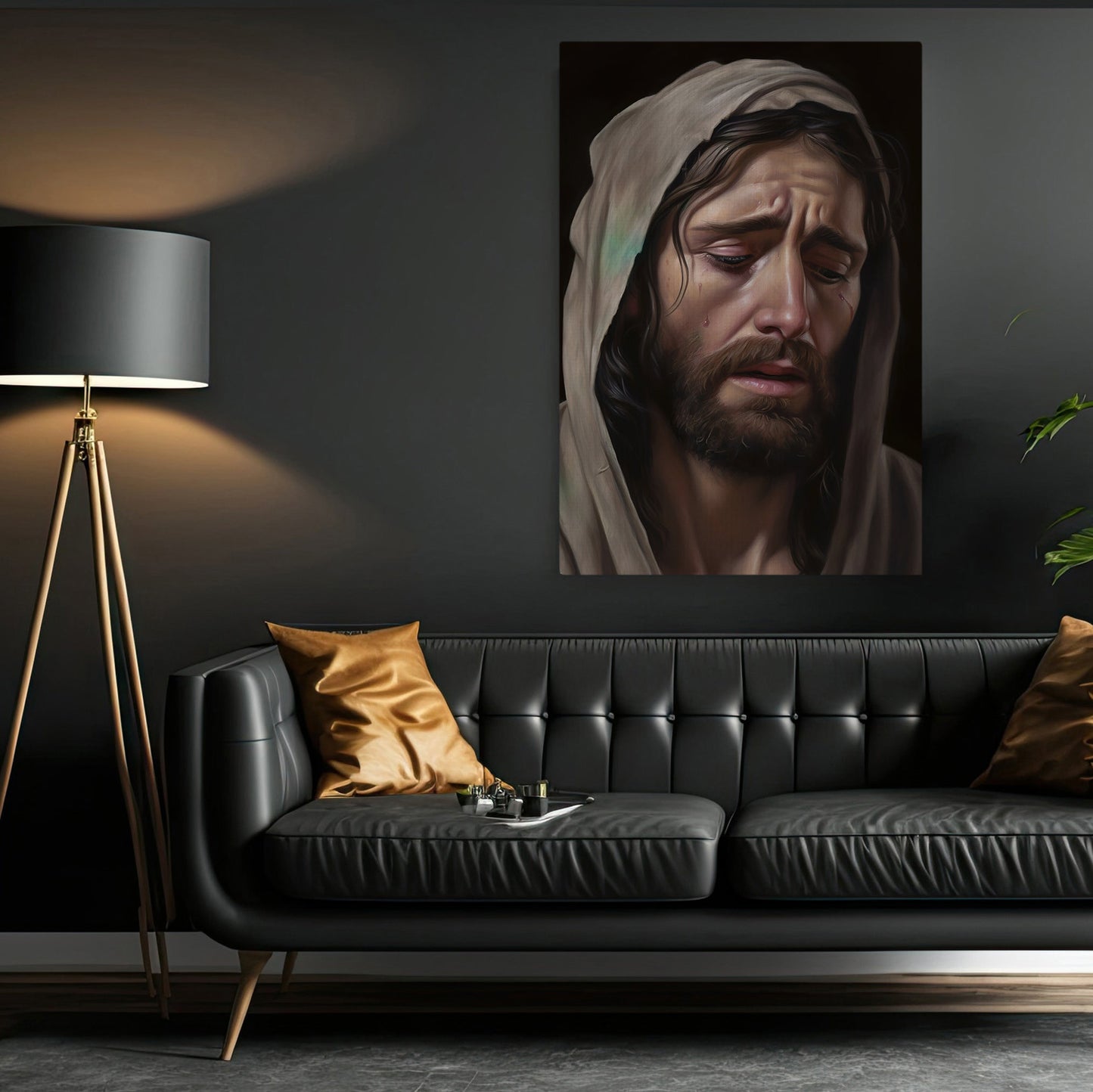 Whispers of a Wounded Soul, Jesus Christian Canvas Painting, Xmas Wall Art Decor - Christmas Poster Gift