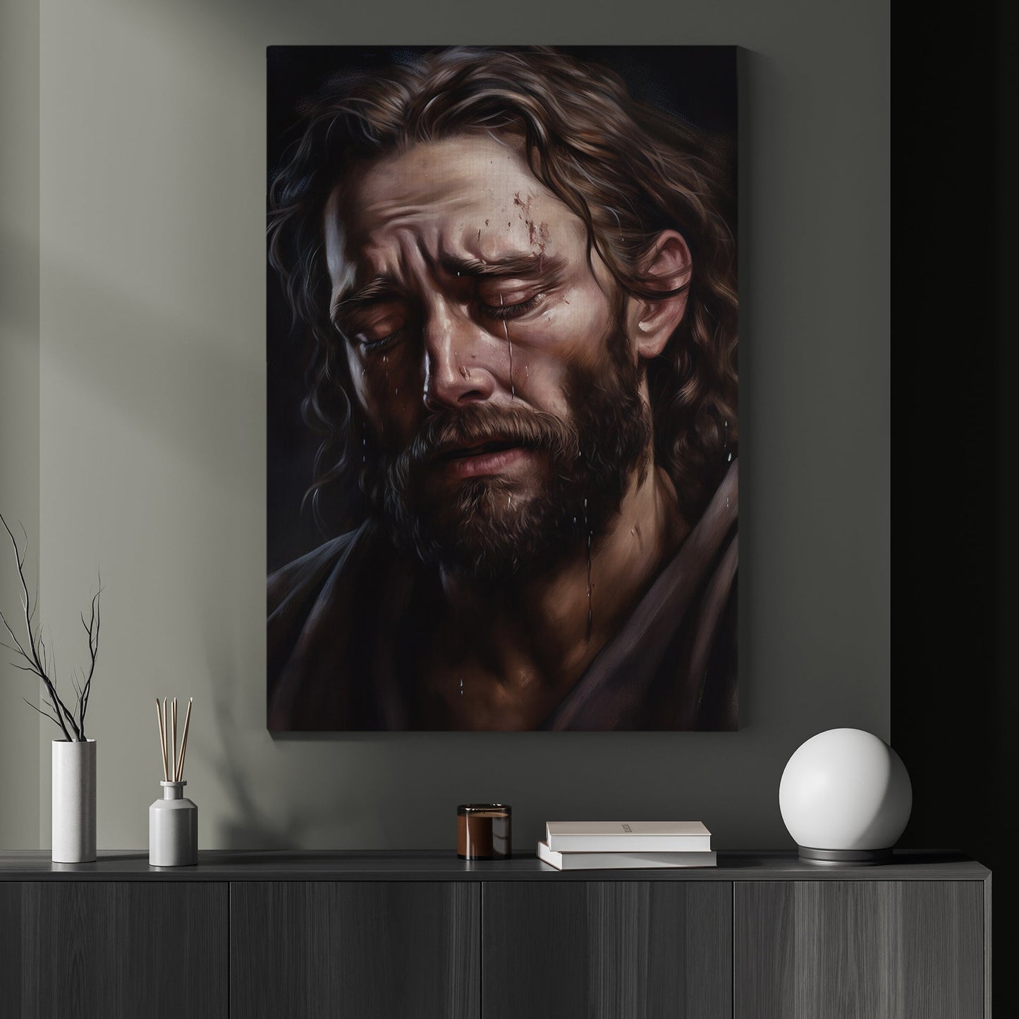 Echoes of Silent Prayers, Jesus Christian Canvas Painting, Xmas Wall Art Decor - Christmas Poster Gift