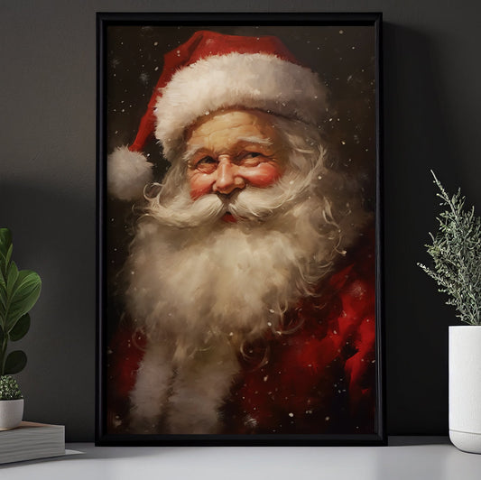 Santa Claus Canvas Painting, Xmas Wall Art Decor - Christmas Poster Gift