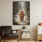 Gingerbread Hiker In The Forest, Gingerbread Canvas Painting, Xmas Wall Art Decor - Gingerbread Poster Gift
