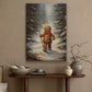 Gingerbread Hiker In The Forest, Gingerbread Canvas Painting, Xmas Wall Art Decor - Gingerbread Poster Gift