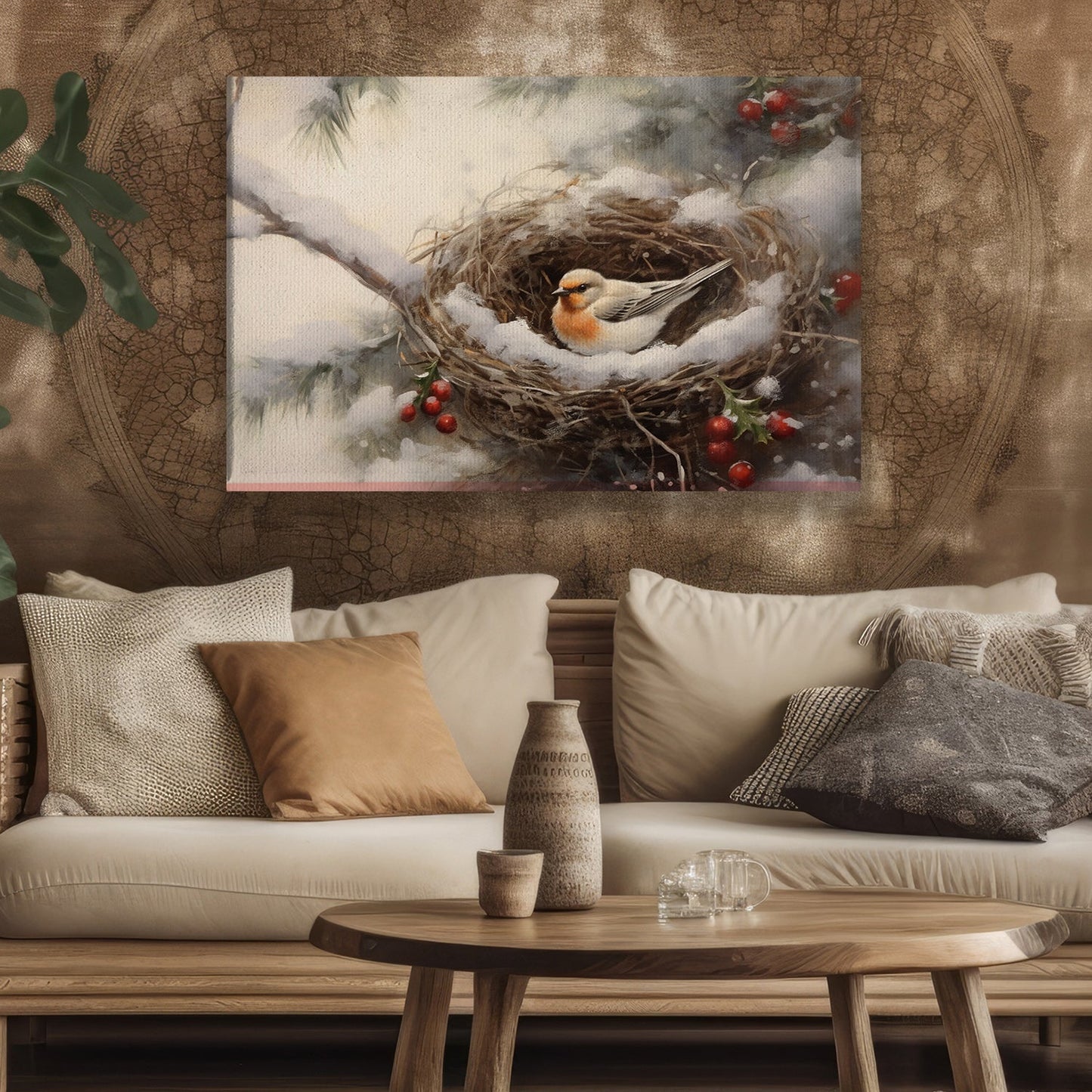 The Peace Of The Bird, Bird Canvas Painting, Wall Art Decor - Bird Poster Gift