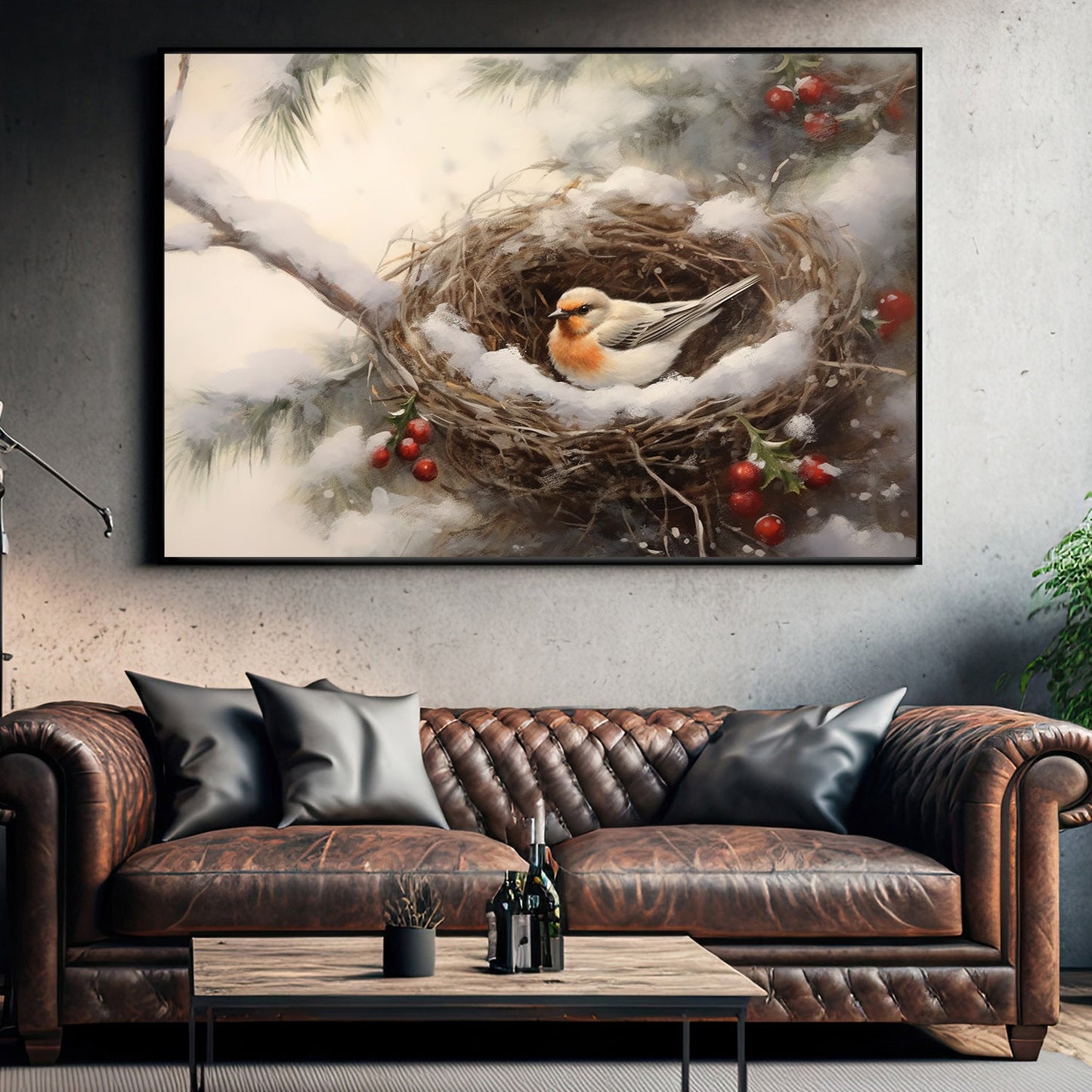 The Peace Of The Bird, Bird Canvas Painting, Wall Art Decor - Bird Poster Gift