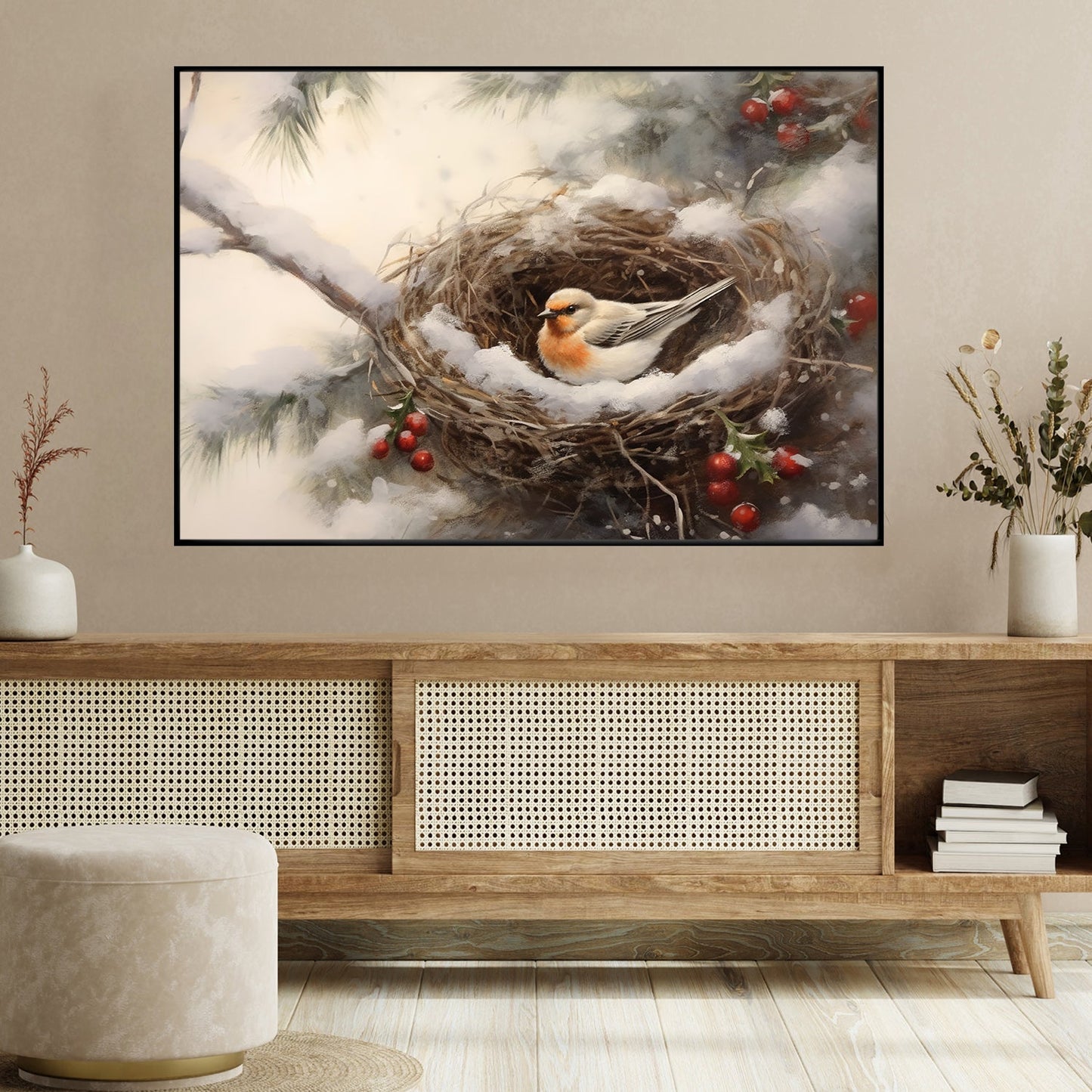 The Peace Of The Bird, Bird Canvas Painting, Wall Art Decor - Bird Poster Gift