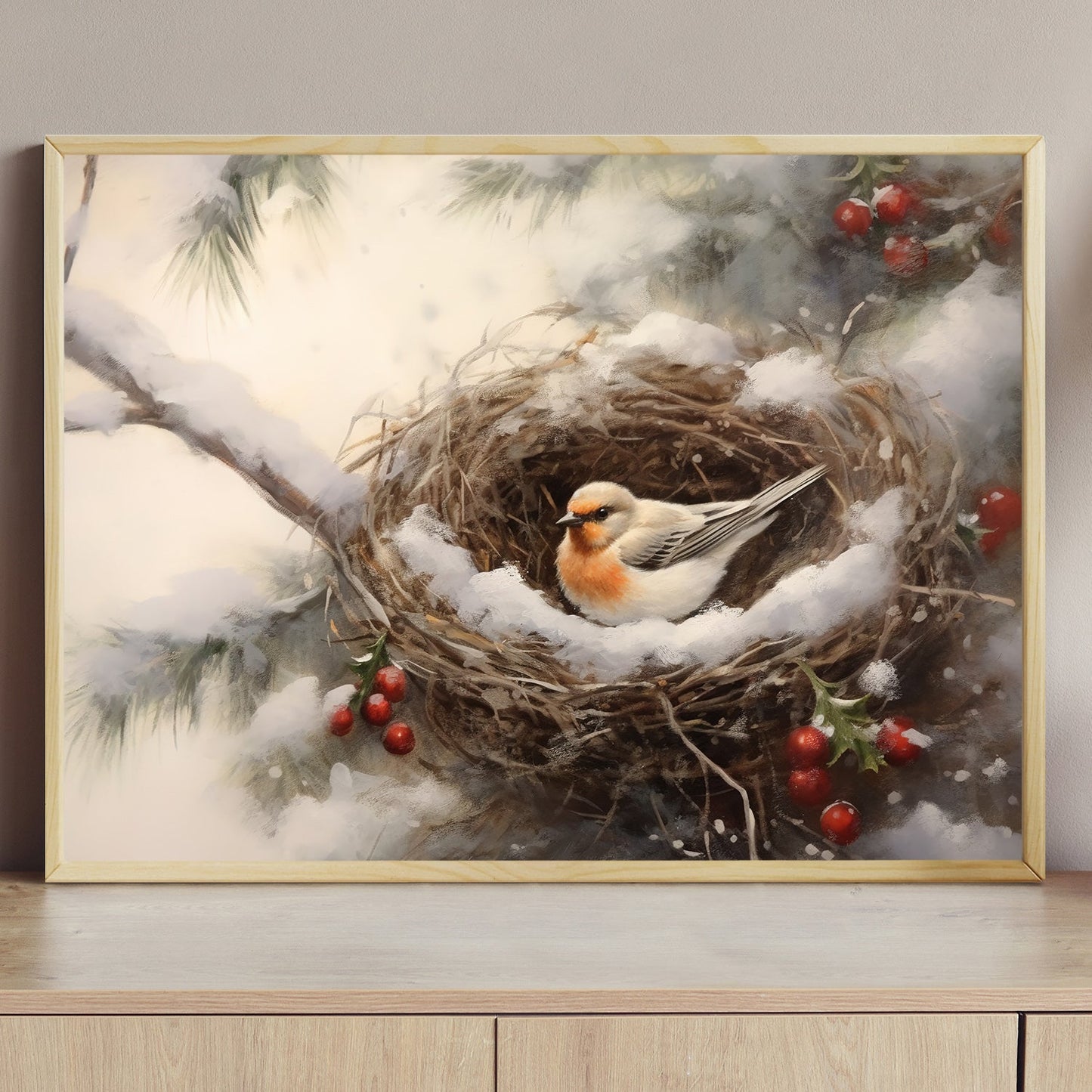The Peace Of The Bird, Bird Canvas Painting, Wall Art Decor - Bird Poster Gift