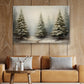 Christmas Tree On Winter, Christmas Tree Canvas Painting, Xmas Wall Art Decor - Christmas Poster Gift