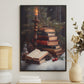 The Books Are Stacked On Top Of Each Other, Book Canvas Painting, Wall Art Decor - Poster Gift For Book Lovers