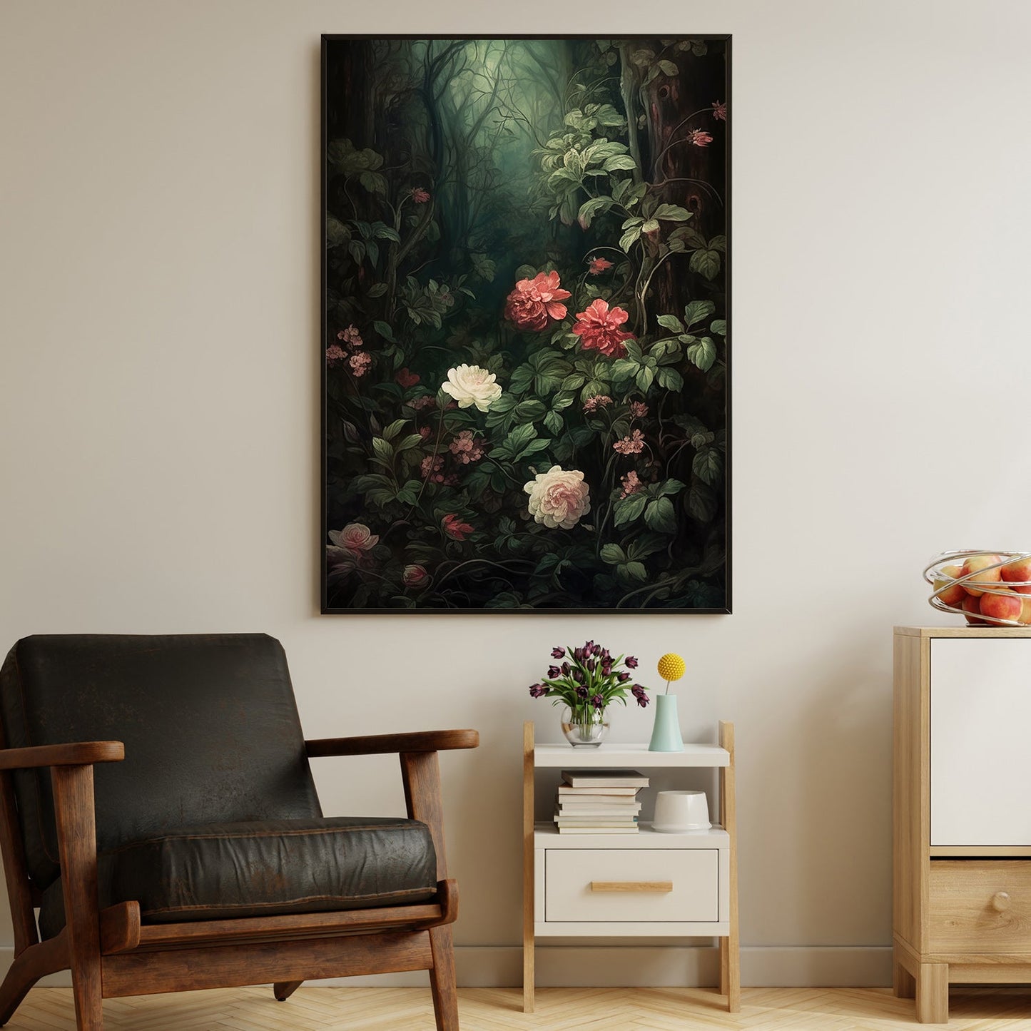 Secrets Of The Forest Garden, Flowers Canvas Painting, Wall Art Decor - Poster Gift For Garden Flower Lovers