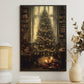 Sparkling Christmas Tree, Christmas Tree Canvas Painting, Xmas Wall Art Decor - Christmas Poster Gift