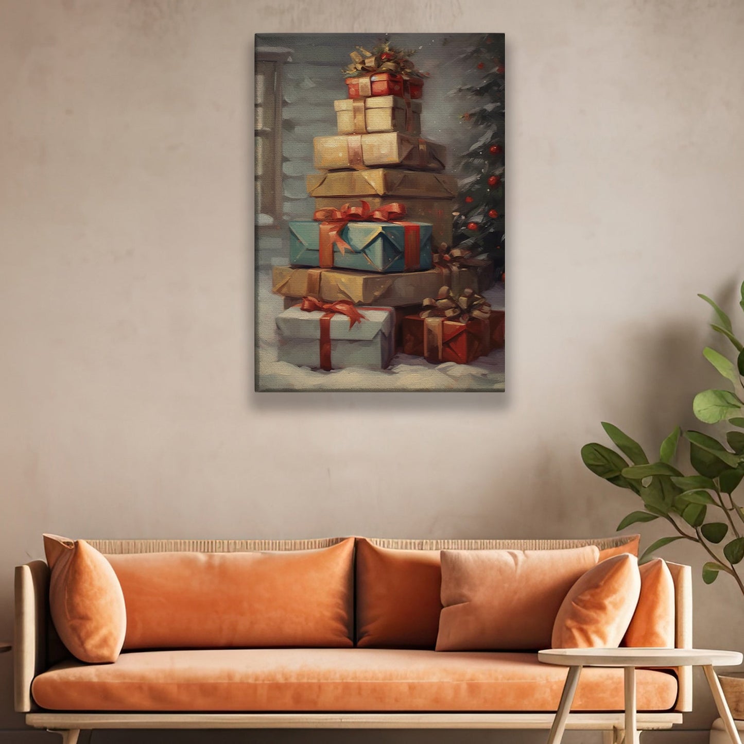 Gifts For Everybody, Christmas Canvas Painting, Xmas Wall Art Decor - Christmas Poster Gift