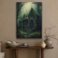 The Forgotten Chapel In The Misty Woods, Dark House Canvas Painting, Wall Art Decor - Dark House Poster Gift