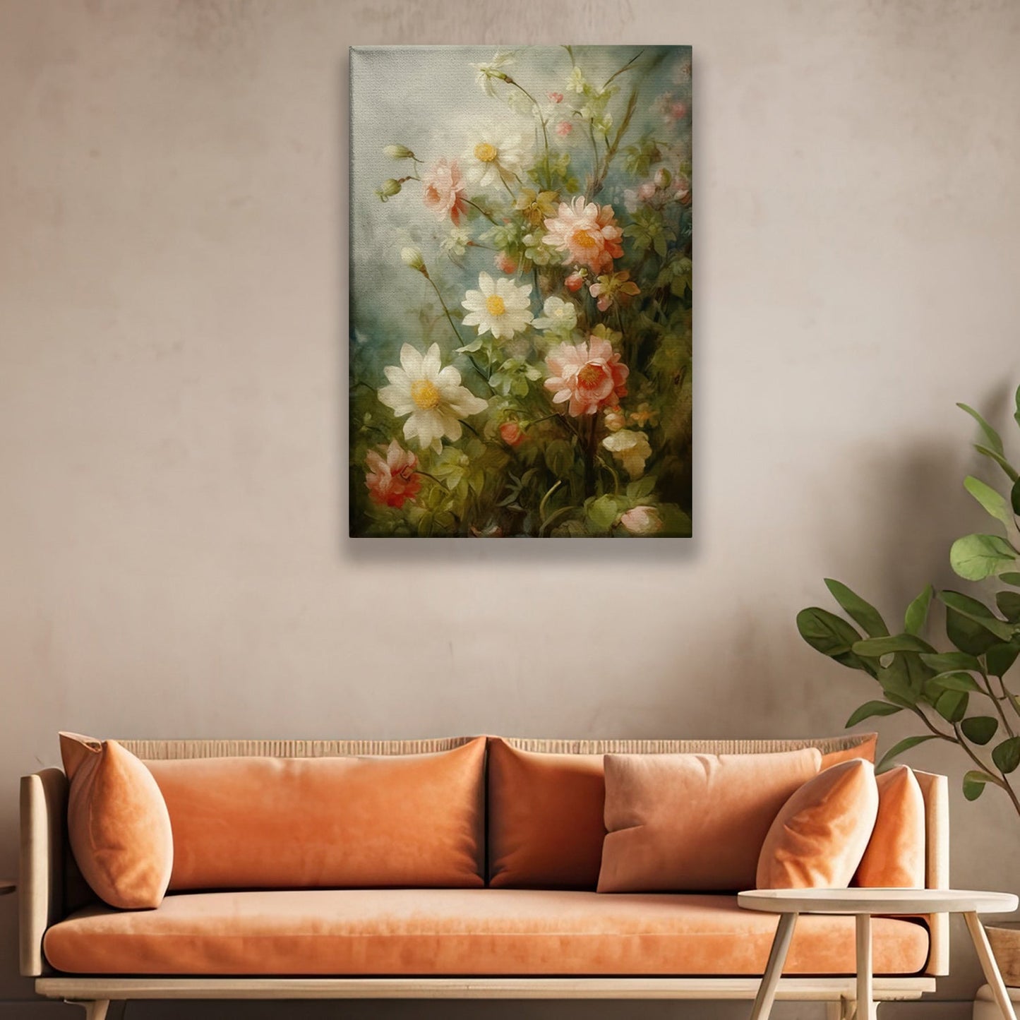 A Dance Of Light And Petals, Flowers Canvas Painting, Wall Art Decor - Poster Gift For Garden Flower Lovers