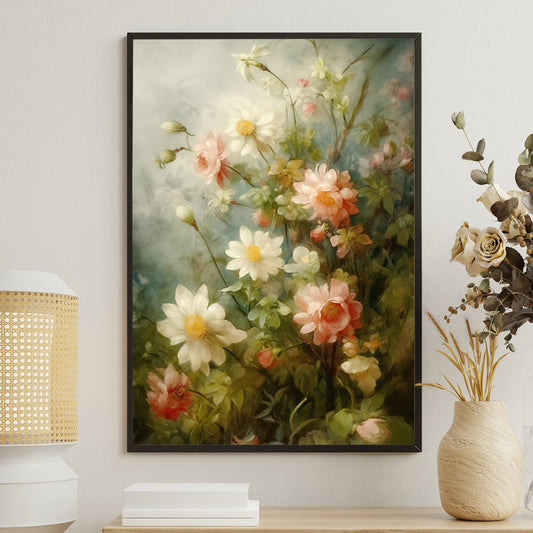 A Dance Of Light And Petals, Flowers Canvas Painting, Wall Art Decor - Poster Gift For Garden Flower Lovers