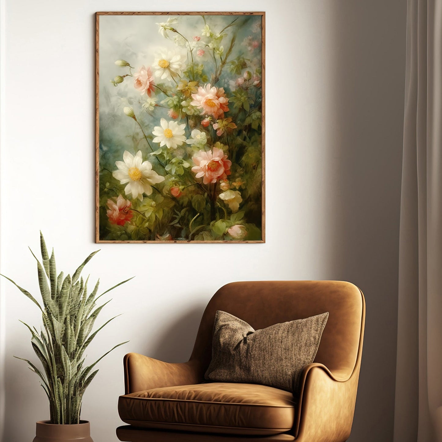 A Dance Of Light And Petals, Flowers Canvas Painting, Wall Art Decor - Poster Gift For Garden Flower Lovers