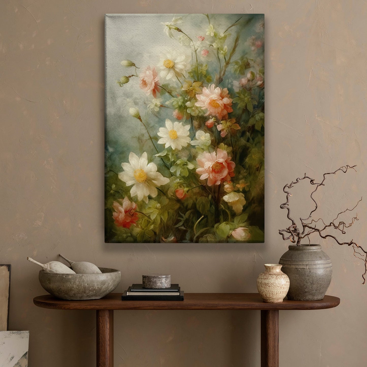 A Dance Of Light And Petals, Flowers Canvas Painting, Wall Art Decor - Poster Gift For Garden Flower Lovers