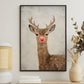 Baby Deer Look At You, Deer Christmas Canvas Painting, Xmas Wall Art Decor - Deer Poster Gift