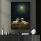 Two Goats Look At The Star, Goat Canvas Painting, Wall Art Decor - Goat Poster Gift