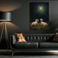 Two Goats Look At The Star, Goat Canvas Painting, Wall Art Decor - Goat Poster Gift