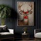 Rudolph Deer Red Nose, Deer Christmas Canvas Painting, Xmas Wall Art Decor - Deer Poster Gift