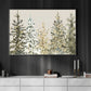 Neutral Winter Forest, Forest Canvas Painting, Xmas Wall Art Decor - Christmas Poster Gift