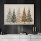 Five Christmas Tree With Different Color, Christmas Tree Canvas Painting, Xmas Wall Art Decor - Christmas Poster Gift