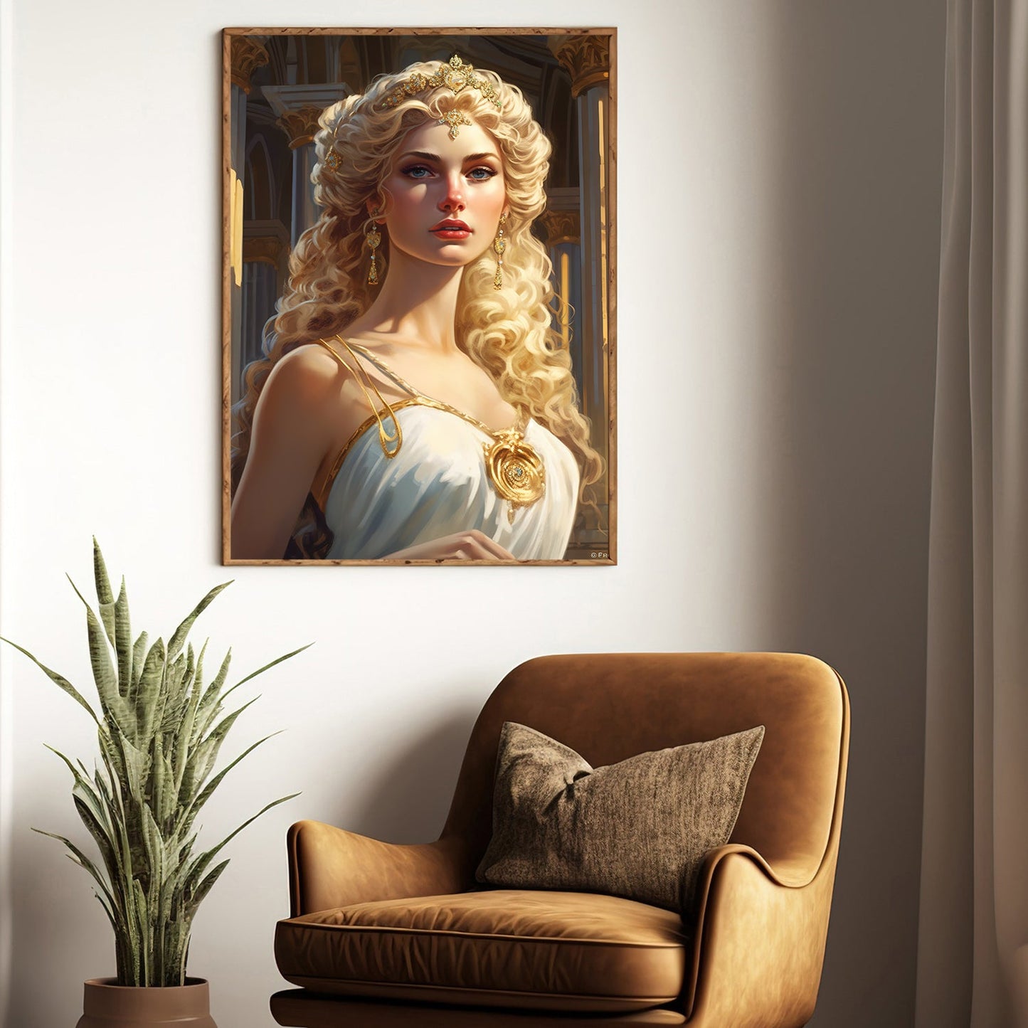 Portrait Of A Golden Age Empress, Victorian Princess Canvas Painting, Wall Art Decor - Princess Poster Gift