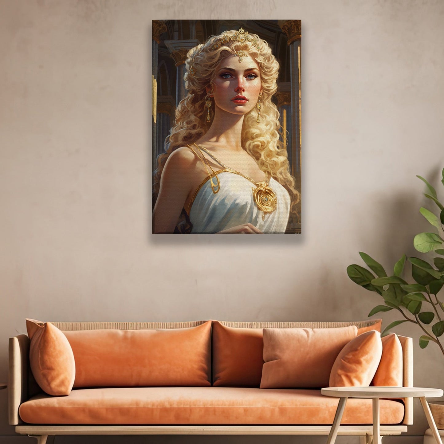 Portrait Of A Golden Age Empress, Victorian Princess Canvas Painting, Wall Art Decor - Princess Poster Gift