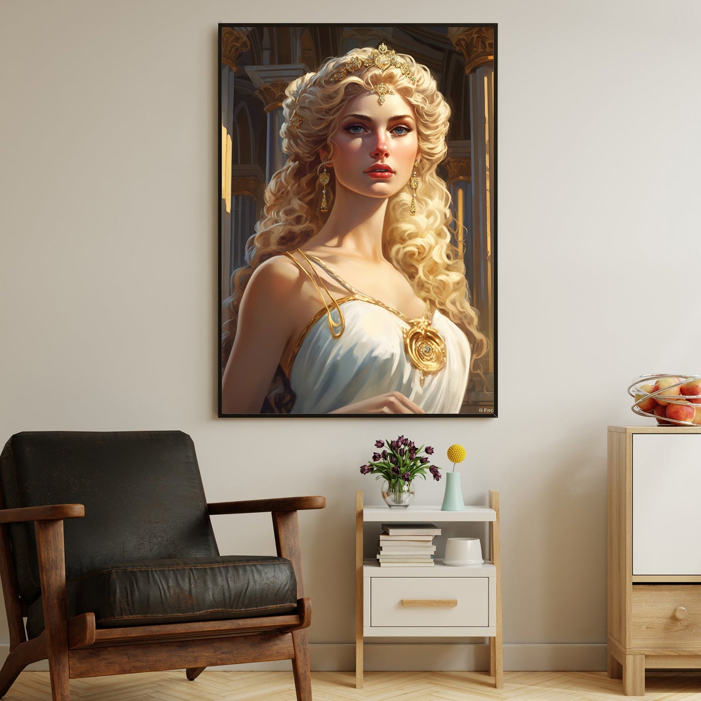 Portrait Of A Golden Age Empress, Victorian Princess Canvas Painting, Wall Art Decor - Princess Poster Gift