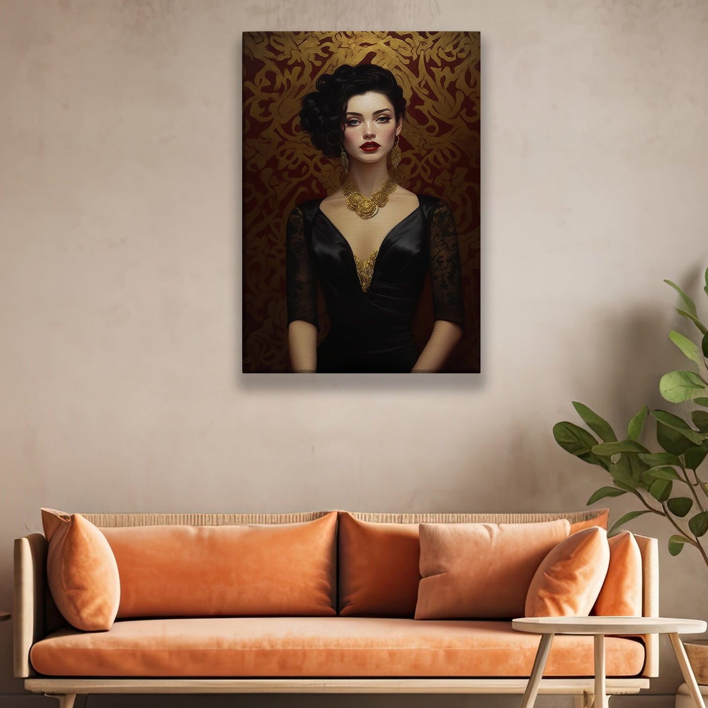 The Golden Era Diva, Victorian Princess Canvas Painting, Wall Art Decor - Princess Poster Gift