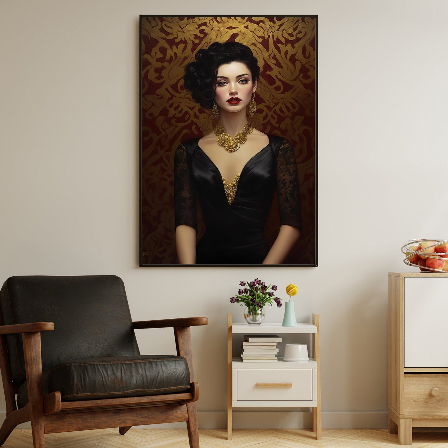 The Golden Era Diva, Victorian Princess Canvas Painting, Wall Art Decor - Princess Poster Gift