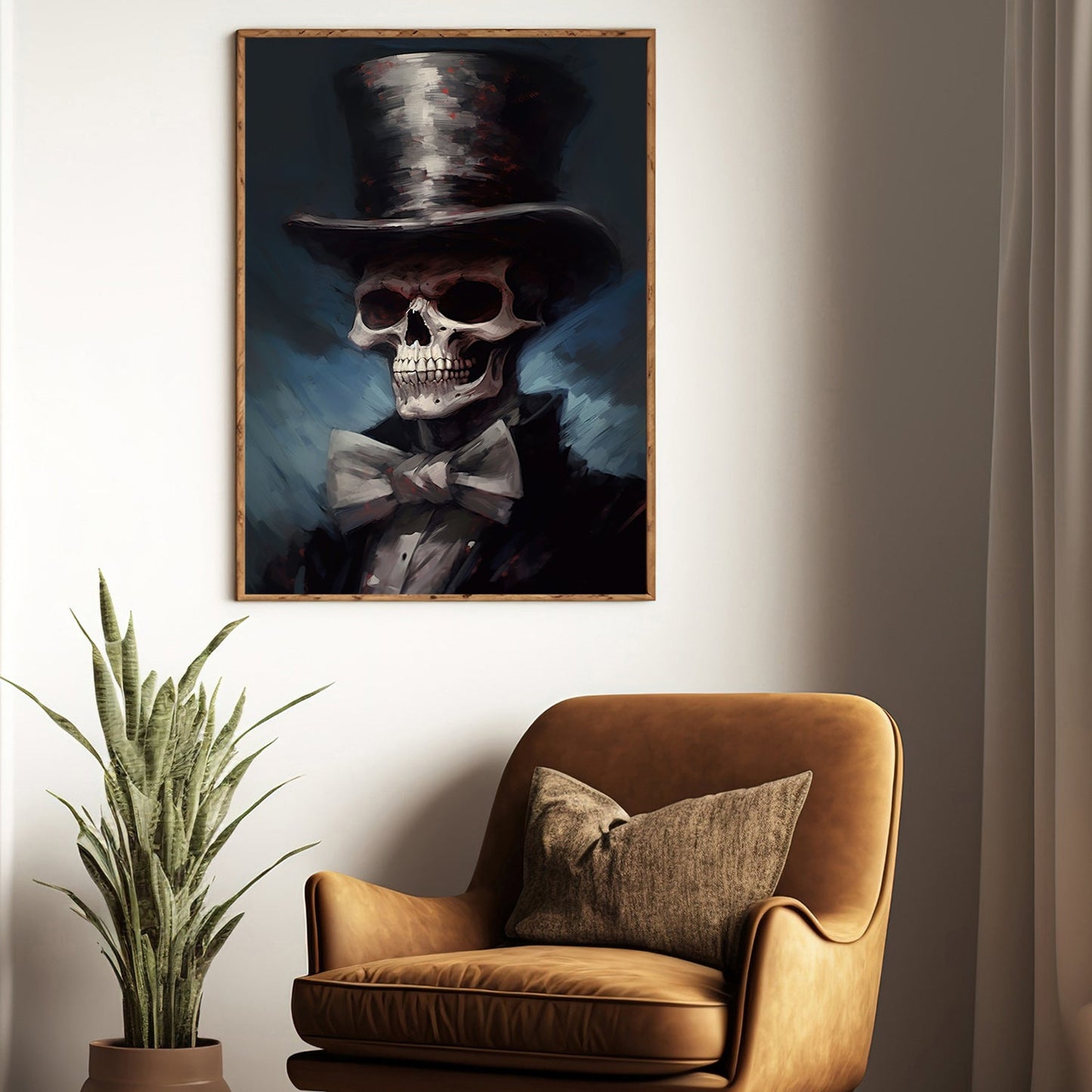 An Eternal Masquerade, Victorian Skull Canvas Painting, Wall Art Decor - Vintage Skull Poster Gift