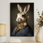 Aristocratic Whiskers The Noble Hare, Victorian Rabbit Canvas Painting, Wall Art Decor - Rabbit Poster Gift
