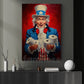 July 4th Uncle Sam Toilet Canvas Painting, Patriotic Toilet Paper Poster Print, Novelty Wall Art Decor