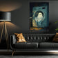 Cute Halloween Boo Canvas Painting, Ghost Doing Laundry Wall Art Decor, Spooky Season Poster Gift For Ghost Lovers