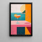 Abstract Canvas Painting, Seaside Cocktail Wall Art Decor, Poster Gift To Decor House Or Office