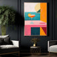 Abstract Canvas Painting, Seaside Cocktail Wall Art Decor, Poster Gift To Decor House Or Office
