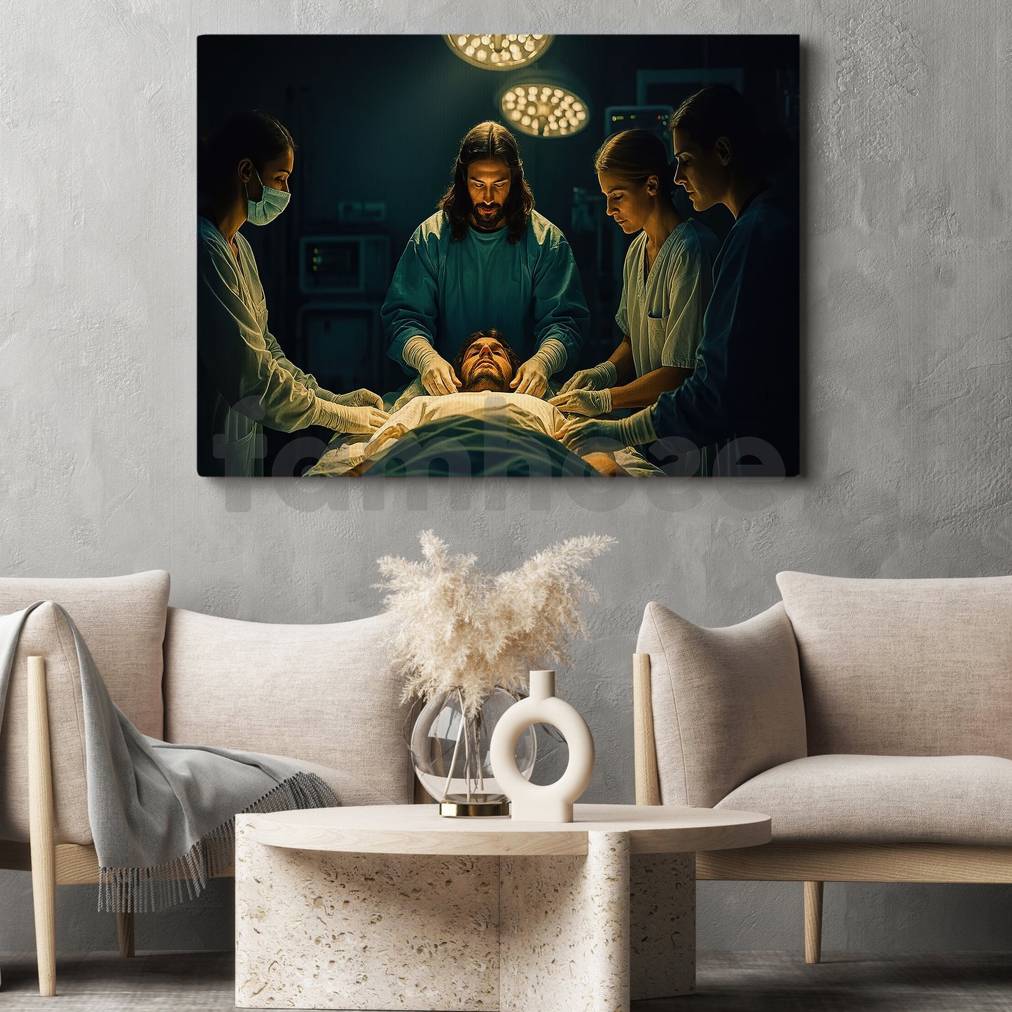 God & Nurse Canvas Painting, God Always Help Us Wall Art Decor, Poster Gift For Nurse Lovers, God Lovers
