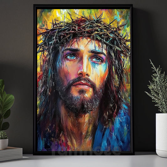 God Canvas Painting, Portrait Of God Wall Art Decor, Poster Gift For Christian Lovers