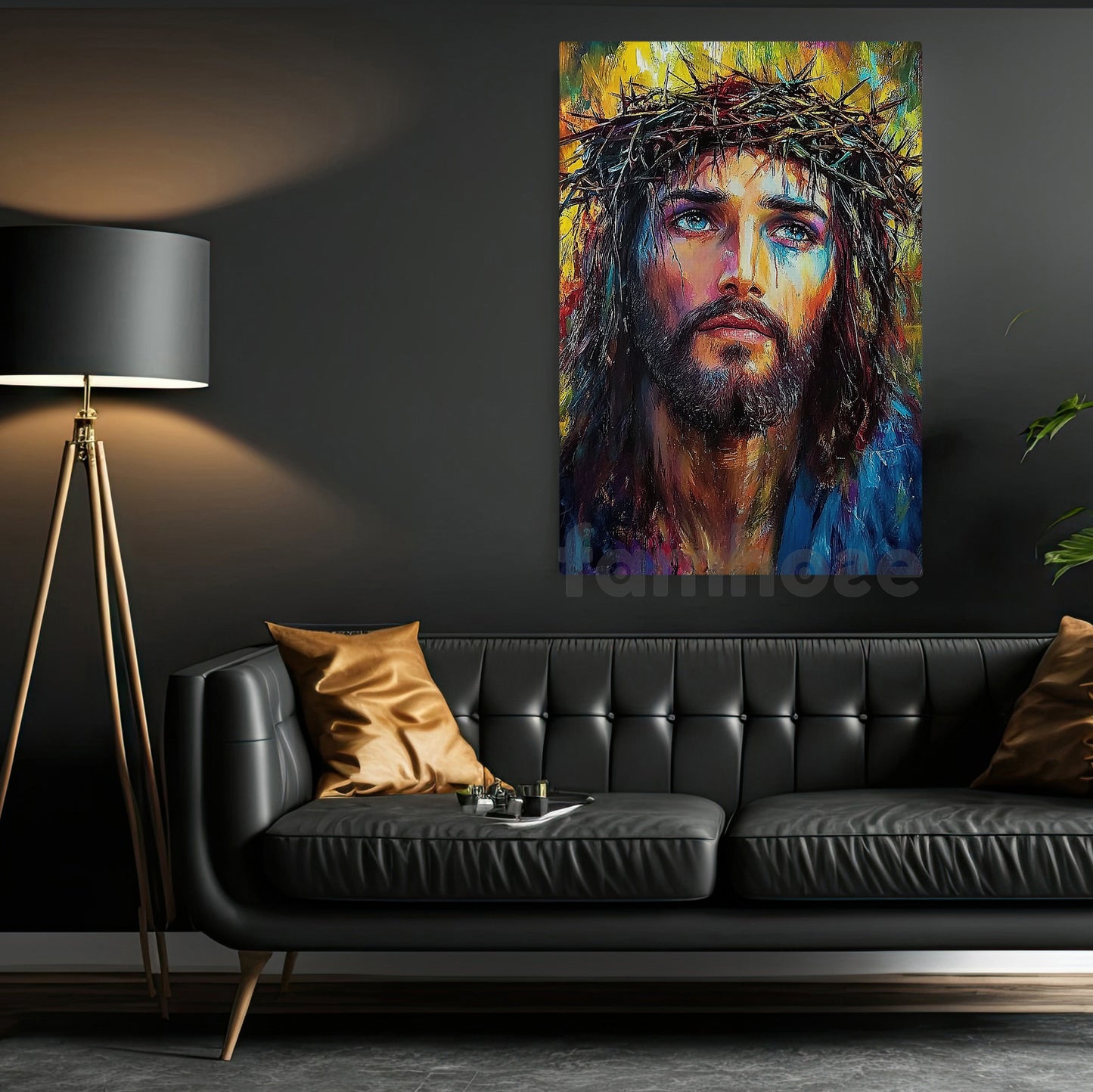 God Canvas Painting, Portrait Of God Wall Art Decor, Poster Gift For Christian Lovers