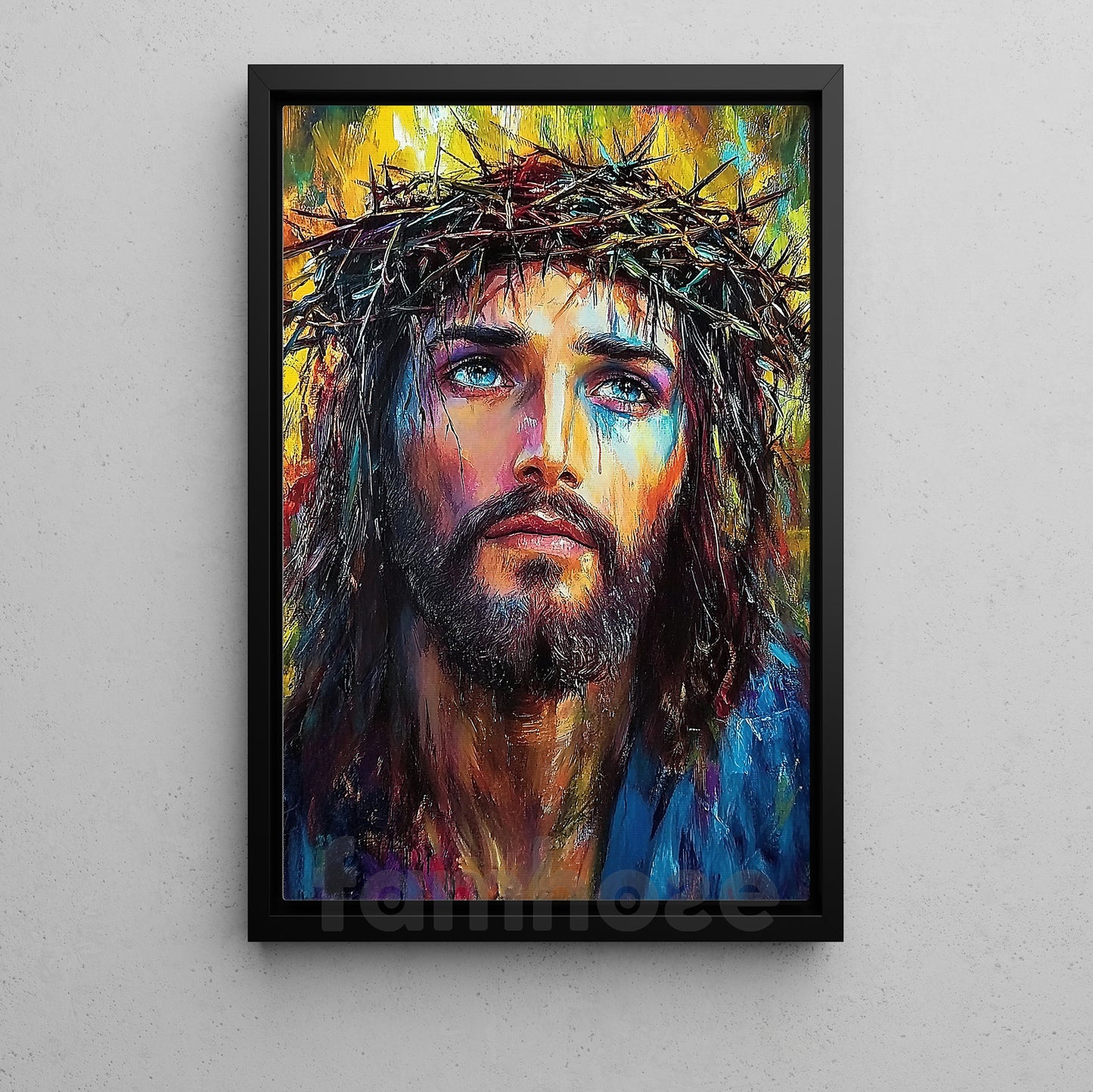 God Canvas Painting, Portrait Of God Wall Art Decor, Poster Gift For Christian Lovers