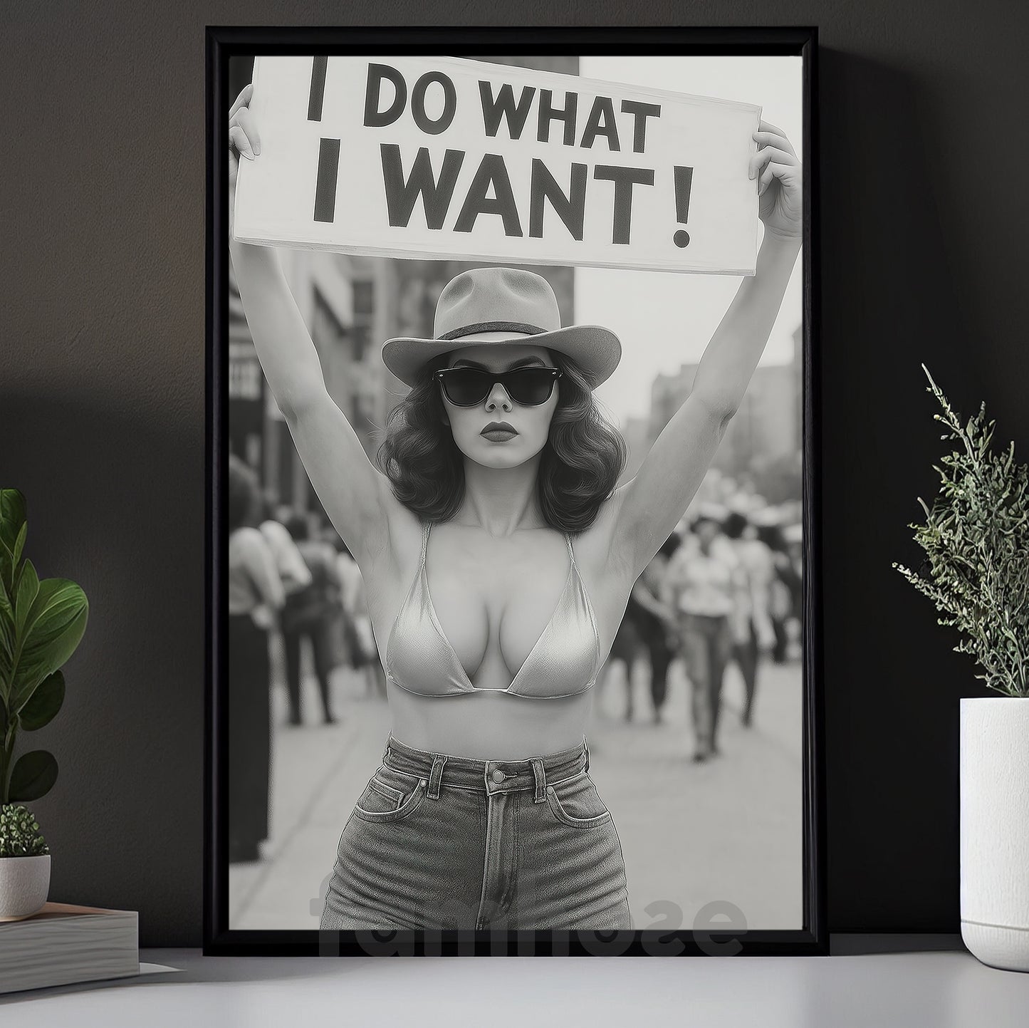 Funny Quote Sexy Girl Canvas Painting, I Do What I Want Wall Art Decor, Poster Gift For Sexy Girl