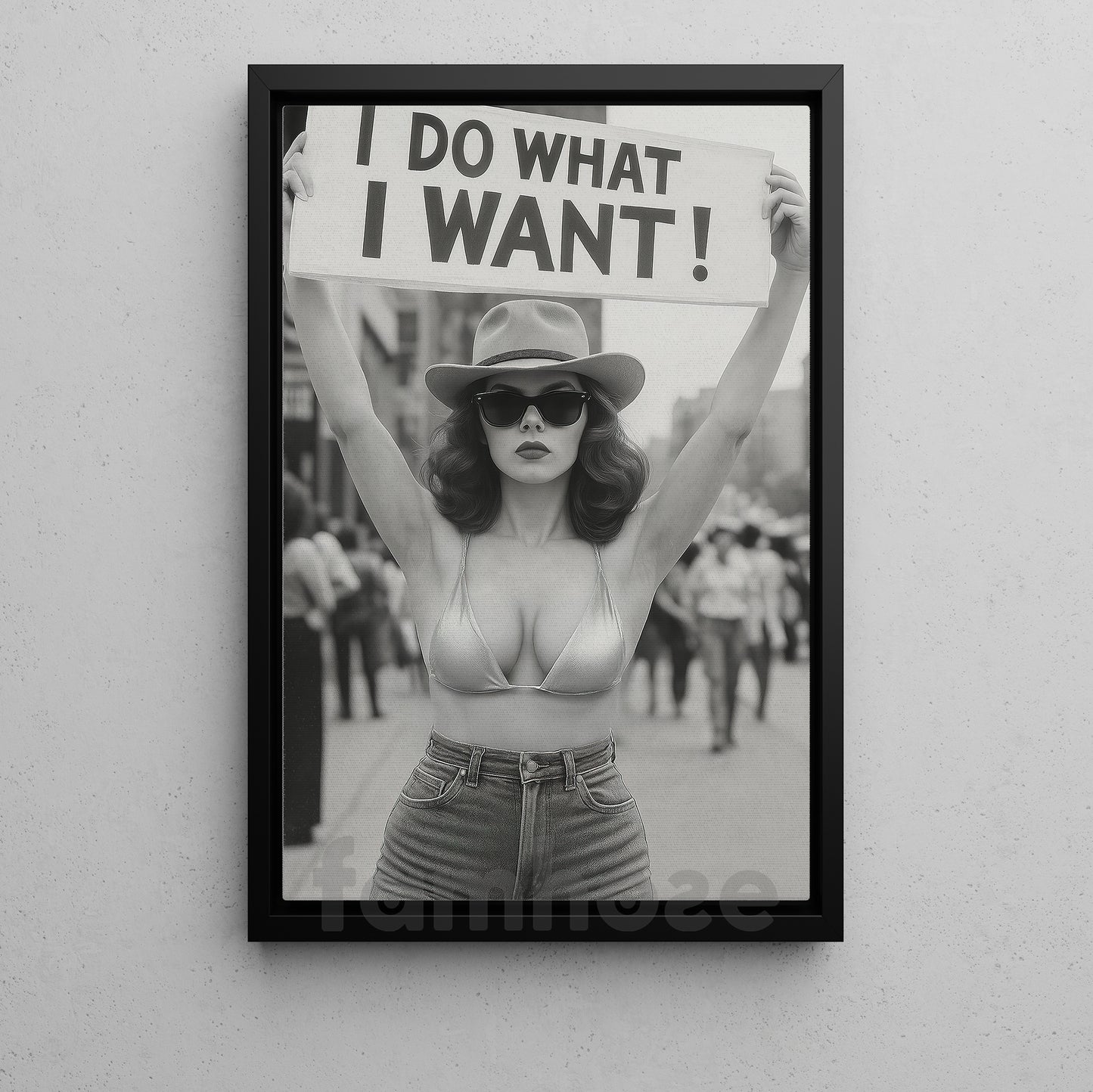 Funny Quote Sexy Girl Canvas Painting, I Do What I Want Wall Art Decor, Poster Gift For Sexy Girl
