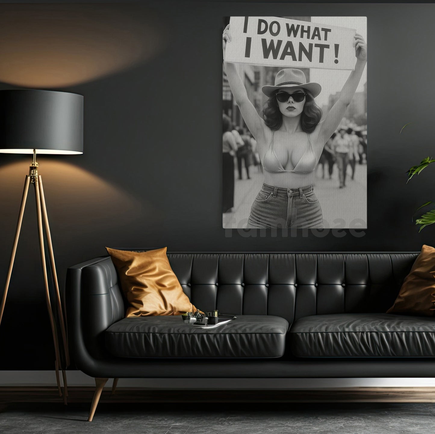 Funny Quote Sexy Girl Canvas Painting, I Do What I Want Wall Art Decor, Poster Gift For Sexy Girl