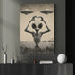 Funny Alien UFO Canvas Painting, We Come In Peace And Love Wall Art Decor, Poster Gift For UFO Lovers, Alien Lovers