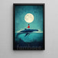 Whale And Girl Canvas Painting, Whisper Of The Ocean Wall Art Decor, Poster Gift To Decor House Or Office