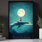 Whale And Girl Canvas Painting, Whisper Of The Ocean Wall Art Decor, Poster Gift To Decor House Or Office