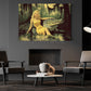 Retro Beauty And The Beast Canvas Painting, Blonde Bombshell And Alligator Wall Art Decor, Poster Gift To Decor House Or Office